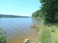 jezero LipnoChata u břehu jezera Lipno, Lojzovy Paseky