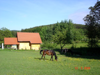 Chata Blanský les - zahrada