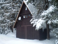 Chata na Šumavě - chata v zimě